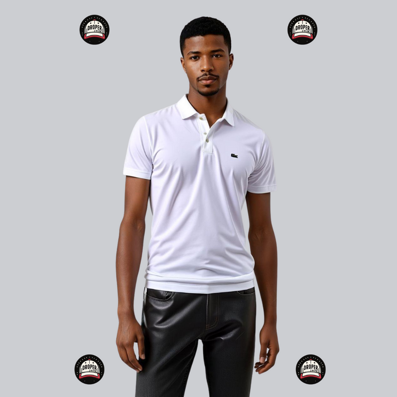 CAMISETA POLO LACOSTE CLASSICA BRANCA