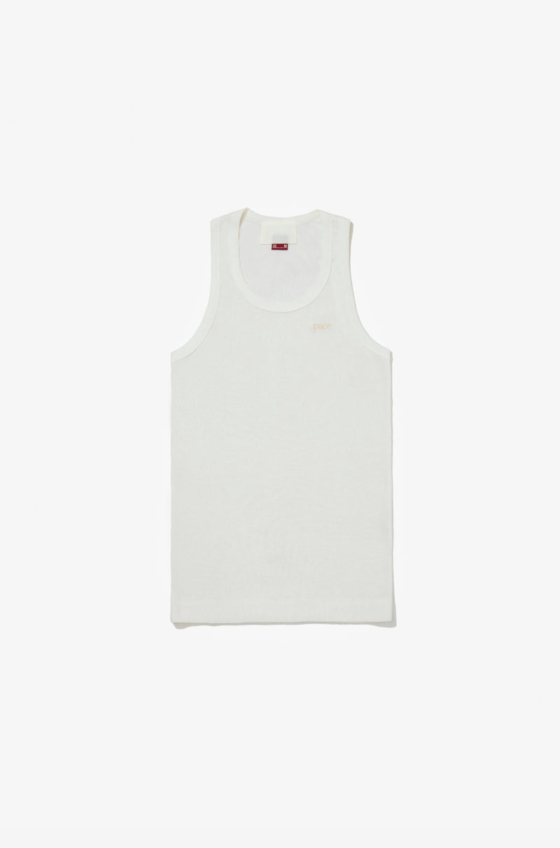 TANK TOP WAFFLE KNIT OFF-WHITE